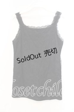画像2: axes femme / ギャザー総レースタンク  クロ O-25-12-13-061-AX-TO-IG-OS