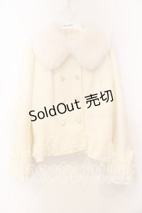 axes femme / 裾レースショートコート  オフ O-25-12-13-067-AX-CO-IG-OS