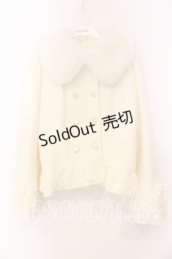 画像1: axes femme / 裾レースショートコート  オフ O-25-12-13-067-AX-CO-IG-OS