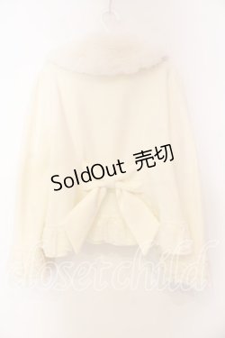 画像4: axes femme / 裾レースショートコート  オフ O-25-12-13-067-AX-CO-IG-OS