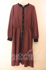画像1: axes femme POETIQUE / 刺繍ケープ付レトロワンピース【ケープ欠品】  ワイン O-25-12-13-068-AX-OP-IG-ZT521 (1)