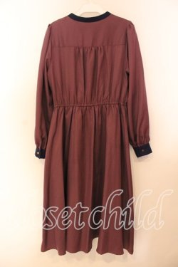 画像3: axes femme POETIQUE / 刺繍ケープ付レトロワンピース【ケープ欠品】  ワイン O-25-12-13-068-AX-OP-IG-OS