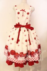 Chalmiere / スウィーティアップルジャンパースカート  ホワイト O-25-12-13-007-0-OP-IG-OS