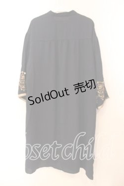 画像3: axes femme / 袖刺繍Aラインシャツワンピース  ネイビー O-25-12-13-071-AX-OP-IG-ZT0105V