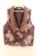 画像1: axes femme / グランブーケ柄レース襟ベスト  ブラウン O-25-12-13-074-AX-TO-IG-OS (1)