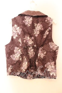 画像3: axes femme / グランブーケ柄レース襟ベスト  ブラウン O-25-12-13-074-AX-TO-IG-OS