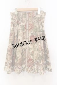 axes femme / ゴブラン柄スカート  ベージュ O-25-12-13-075-AX-OP-IG-OS