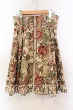 画像1: axes femme / ゴブラン柄スカート  ベージュ O-25-12-13-075-AX-OP-IG-OS