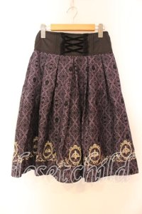 axes femme / Disneyダークオーナメント柄スカート  パープル O-25-12-13-077-AX-SK-IG-OS