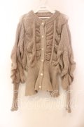 axes femme / ヴィンテージ風透編ニットカーディガン  ベージュ O-25-12-13-078-AX-TO-IG-OS