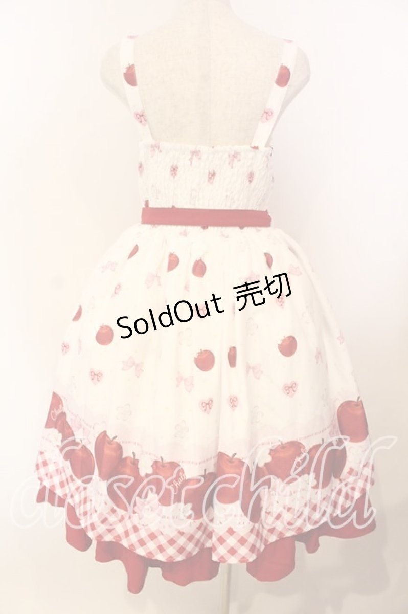 画像4: Chalmiere / スウィーティアップルジャンパースカート  ホワイト O-25-12-13-007-0-OP-IG-OS (4)