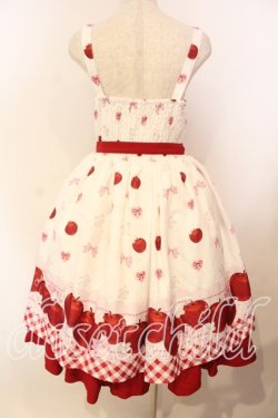 画像4: Chalmiere / スウィーティアップルジャンパースカート  ホワイト O-25-12-13-007-0-OP-IG-OS