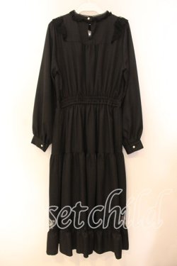 画像3: axes femme POETIQUE / ブロッキングブーケ刺繍ワンピース  クロ O-25-12-13-082-AX-OP-IG-OS