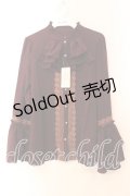 axes femme / ジャボ風フリルブラウス  ワイン O-25-12-13-083-AX-BL-IG-OS