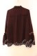 画像3: axes femme / ジャボ風フリルブラウス  ワイン O-25-12-13-083-AX-BL-IG-OS (3)