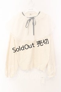 axes femme / レース重ねケープニットプルオーバー Ｍ アイボリー O-25-12-13-084-AX-TO-IG-OS