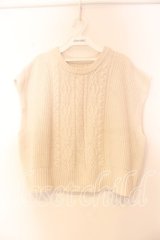 axes femme POETIQUE / ニットベスト  アイボリー O-25-12-13-088-AX-TO-IG-OS