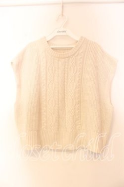 画像1: axes femme POETIQUE / ニットベスト  アイボリー O-25-12-13-088-AX-TO-IG-OS