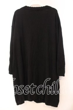 画像3: axes femme / バラ刺繍ロングニットカーデ  クロ O-25-12-13-090-AX-TO-IG-OS