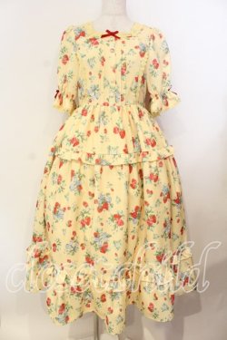 画像1: axes femme kawaii / クラシックベリーワンピース  イエロー O-25-12-13-009-AX-OP-IG-OS