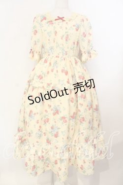 画像1: axes femme Kawaii / クラシックベリーワンピース  イエロー O-25-12-13-009-AX-OP-IG-OS