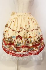 ALICE and the PIRATES / アリスのワンダーカーチェイス柄スカート  アイボリー O-25-12-13-012-PA-SK-OW-OS