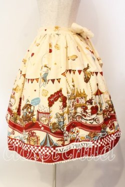 画像3: ALICE and the PIRATES / アリスのワンダーカーチェイス柄スカート  アイボリー O-25-12-13-012-PA-SK-OW-OS