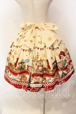 画像4: ALICE and the PIRATES / アリスのワンダーカーチェイス柄スカート  アイボリー O-25-12-13-012-PA-SK-OW-OS