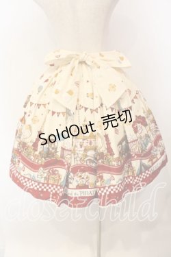 画像4: ALICE and the PIRATES / アリスのワンダーカーチェイス柄スカート  アイボリー O-25-12-13-012-PA-SK-OW-OS
