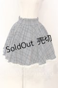 metamorphose / チェックサーキュラースカート  ブルー O-25-12-13-014-ME-SK-OW-OS