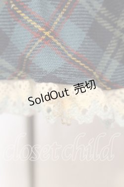 画像2: metamorphose / チェックサーキュラースカート  ブルー O-25-12-13-014-ME-SK-OW-OS