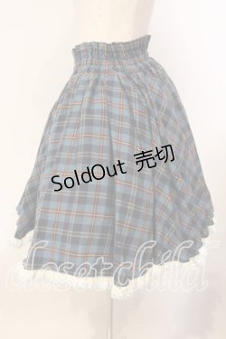 画像3: metamorphose / チェックサーキュラースカート  ブルー O-25-12-13-014-ME-SK-OW-OS