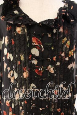 画像2: WONDERFUL WORLD / ローズシフォンチャイナボタンワンピース  クロ O-25-12-13-016-LO-OP-IG-OS