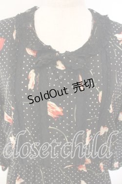 画像2: INGEBORG / ドットチューリップワンピース  クロ O-25-12-13-017-LO-OP-IG-ZT523