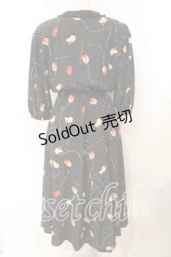 画像3: INGEBORG / ドットチューリップワンピース  クロ O-25-12-13-017-LO-OP-IG-ZT523