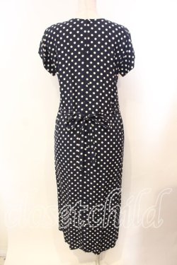 画像3: INGEBORG / ドットノースリーブワンピース  ネイビー O-25-12-13-018-LO-OP-IG-OS