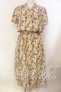 画像1: INGEBORG / スモック刺繍花がらワンピース  ピンク O-25-12-13-019-LO-OP-IG-OS