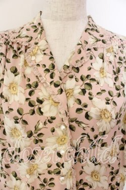 画像2: INGEBORG / スモック刺繍花がらワンピース  ピンク O-25-12-13-019-LO-OP-IG-OS