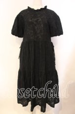 画像1: Jane Marple Dans Le Salon / Tulip lace tiered dress Ｍ クロ O-25-12-13-021-JM-OP-IG-OS (1)