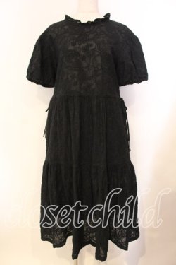 画像1: Jane Marple Dans Le Salon / Tulip lace tiered dress Ｍ クロ O-25-12-13-021-JM-OP-IG-OS