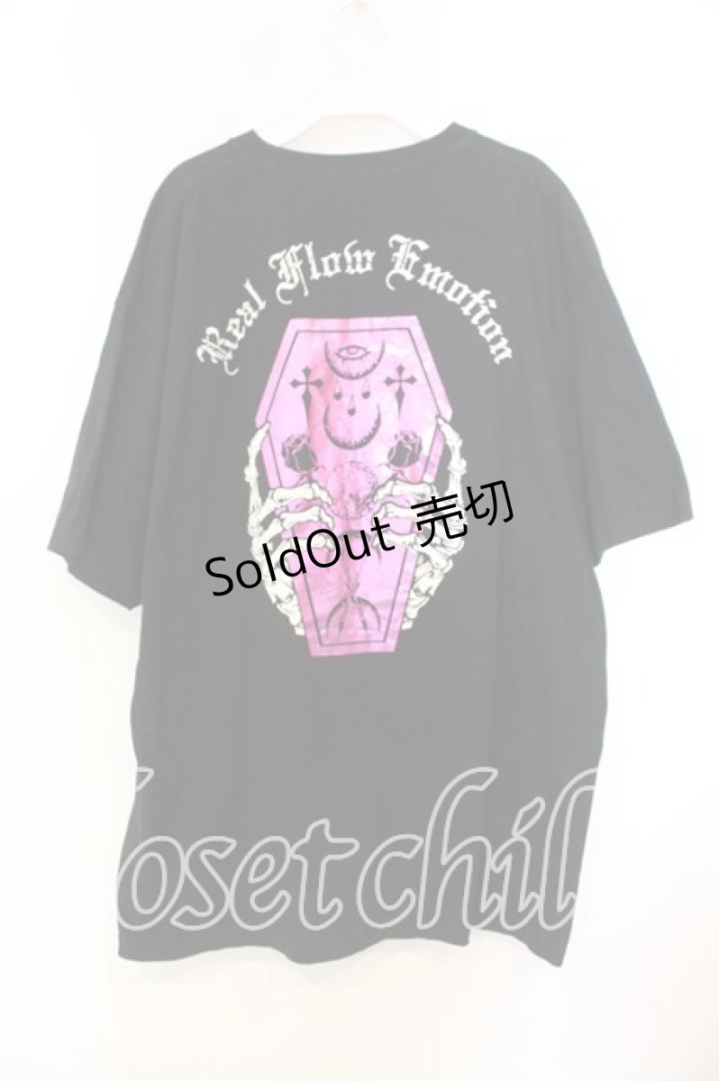 画像1: REFLEM / 箔プリントTEE F ブラック×ピンク O-25-12-13-022-PU-TO-OW-ZT514 (1)