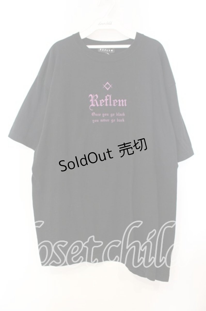 画像2: REFLEM / 箔プリントTEE F ブラック×ピンク O-25-12-13-022-PU-TO-OW-ZT514 (2)