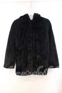 Ank Rouge / うさみみエコファーコート M クロ O-25-12-13-026-CA-CO-OW-OS