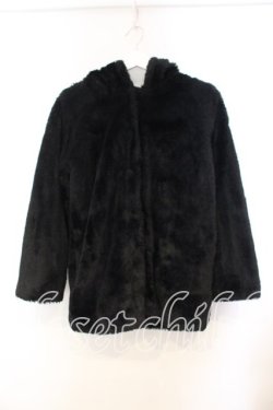 画像1: Ank Rouge / うさみみエコファーコート M クロ O-25-12-13-026-CA-CO-OW-OS