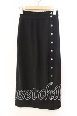 画像1: EATME / ドットボタンタイトスカート  クロ O-25-12-13-027-LO-SK-OW-OS