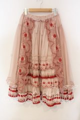 PINK HOUSE / ロココレース使いスカート  ピンク O-25-12-15-035-LO-SK-OW-OS