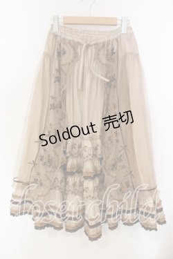 画像1: PINK HOUSE / ロココレース使いスカート  ブラウン O-25-12-15-036-LO-SK-OW-OS