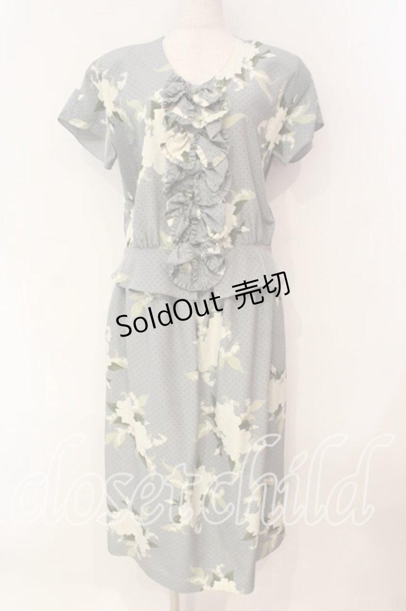 画像1: INGEBORG / ドット花柄セットアップ  グリーン O-25-12-15-050-LO-OP-OW-ZT502 (1)