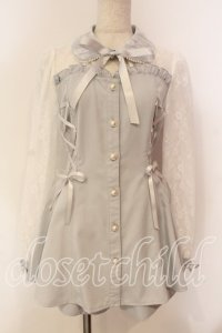 Secret Honey / ビスチェ切替長袖セットアップ  サックス O-25-12-15-051-CA-OP-OW-OS