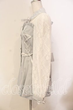 画像3: Secret Honey / ビスチェ切替長袖セットアップ  サックス O-25-12-15-051-CA-OP-OW-OS